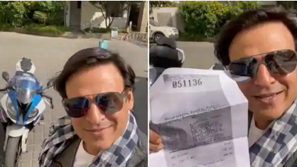 Vivek Oberoi pays Challan after Mumbai Police imposed fine for not wearing helmet