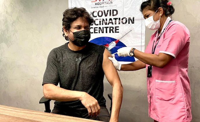 Nagarjuna Akkineni takes the first dose of COVID-19 vaccination