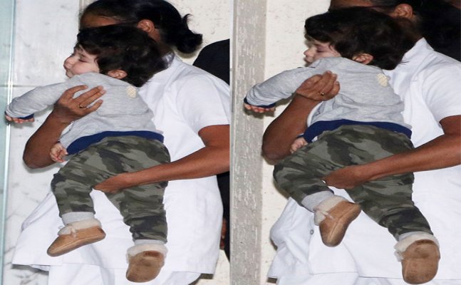 Awww! Taimur sleeping in his nanny's arms is a sight to behold
