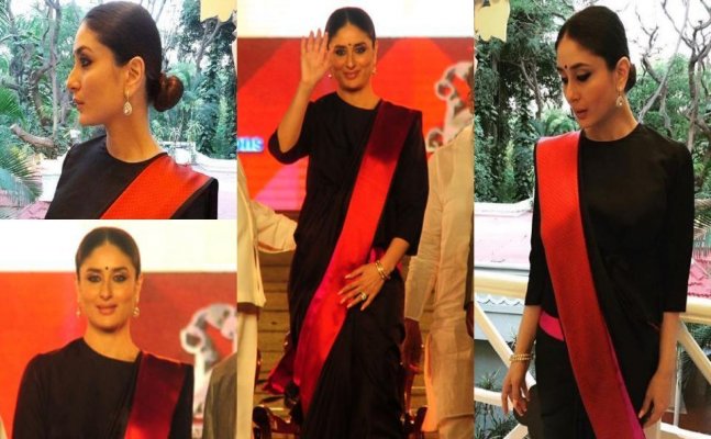 Kareena Kapoor SIZZLES in a black saree at Bengaluru Film Festival 