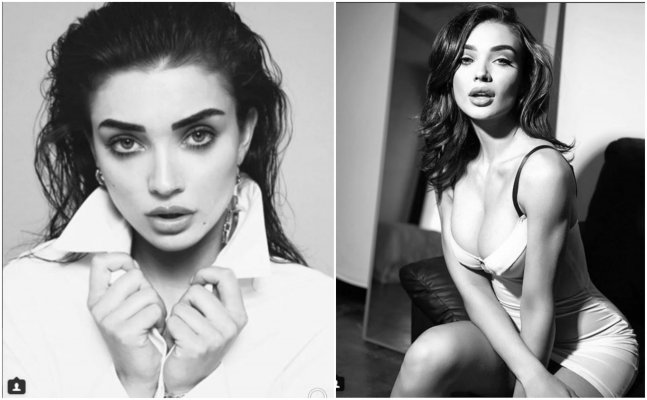 Amy Jackson flaunts her CLEAVAGE in plunging neckline dress