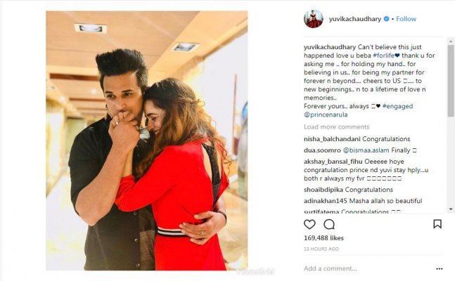 BB fame Prince Narula-Yuvika are officially engaged