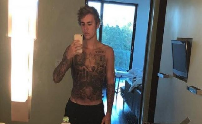 Justin Bieber flaunts his bold tattoo covering entire torso 