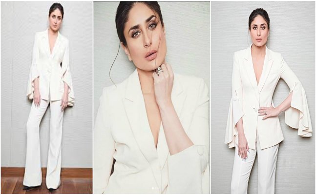 Kareena flaunts her slender body in elegant white pantsuit 