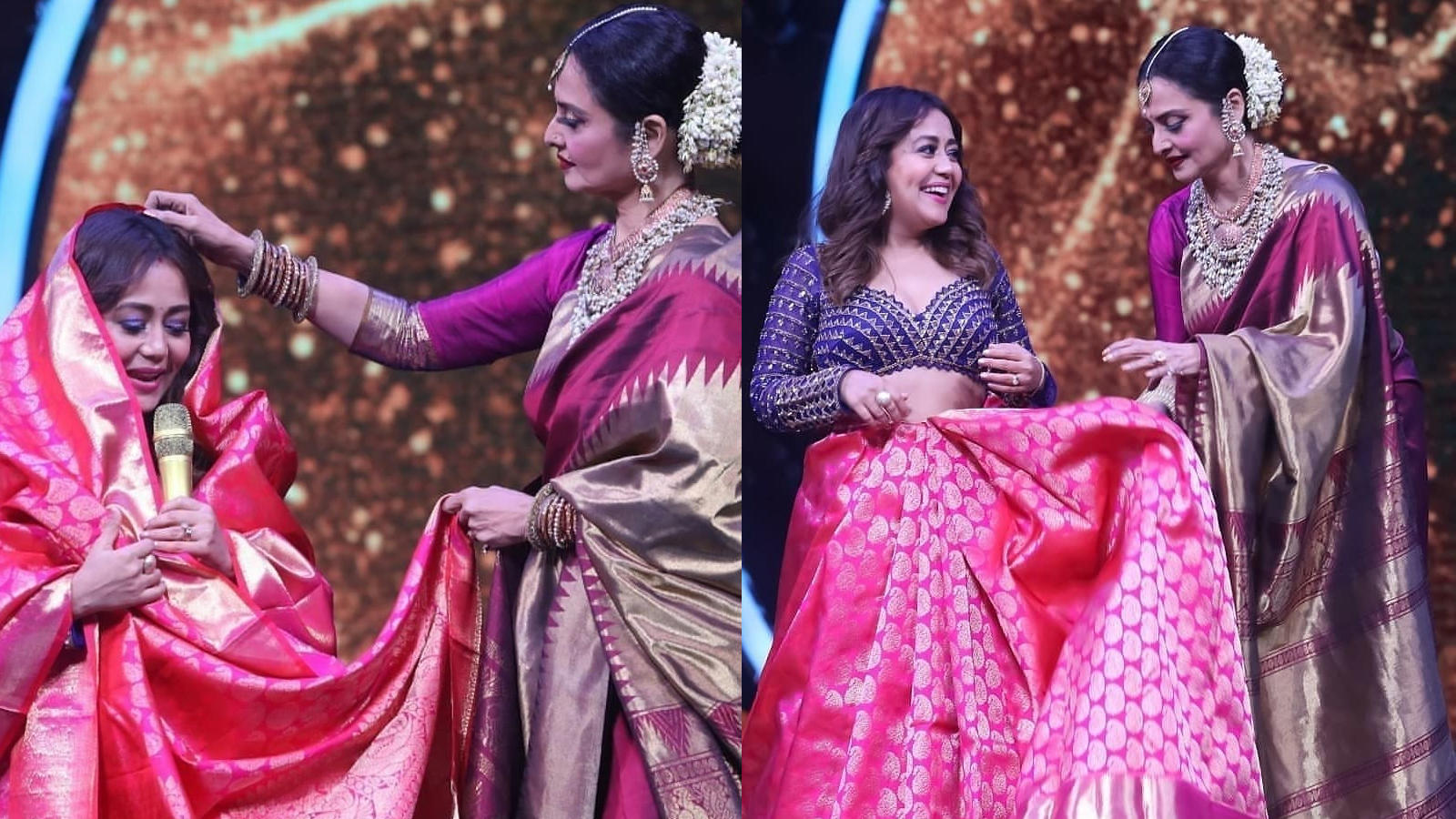 Checkout! The pictures of Rekha gifting ‘shadi ka shagun’ and a handwritten note to Neha Kakkar on Indian Idol 12