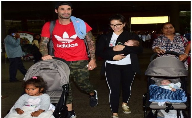 Sunny Leone makes FIRST public appearance with her twins