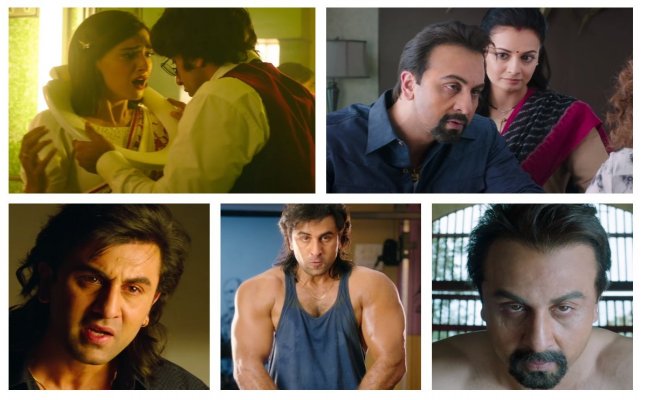 Sanju trailer & trailer launch starring Ranbir Kapoor, Sonam Kapoor & Anushka