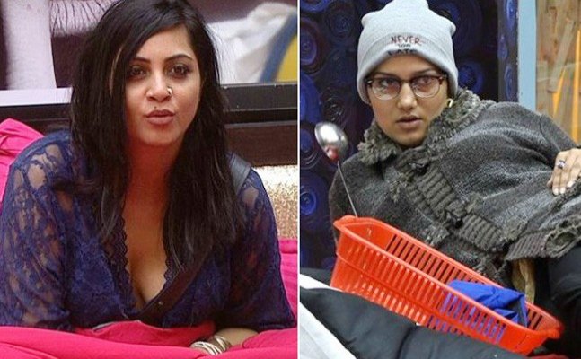 Bigg Boss 11 Episode 12: Sapna Choudhary sprays insect repellent on Arshi Khan's face