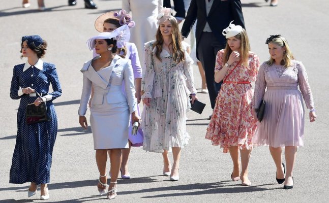 First Pic: Priyanka Chopra opts lavender dress for the royal wedding