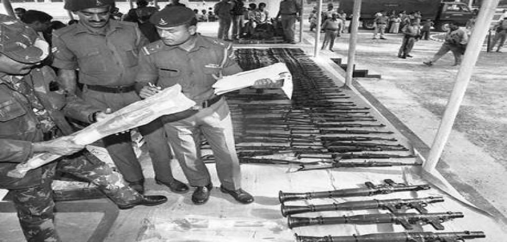 Unauthorised arms dropped in Purulia