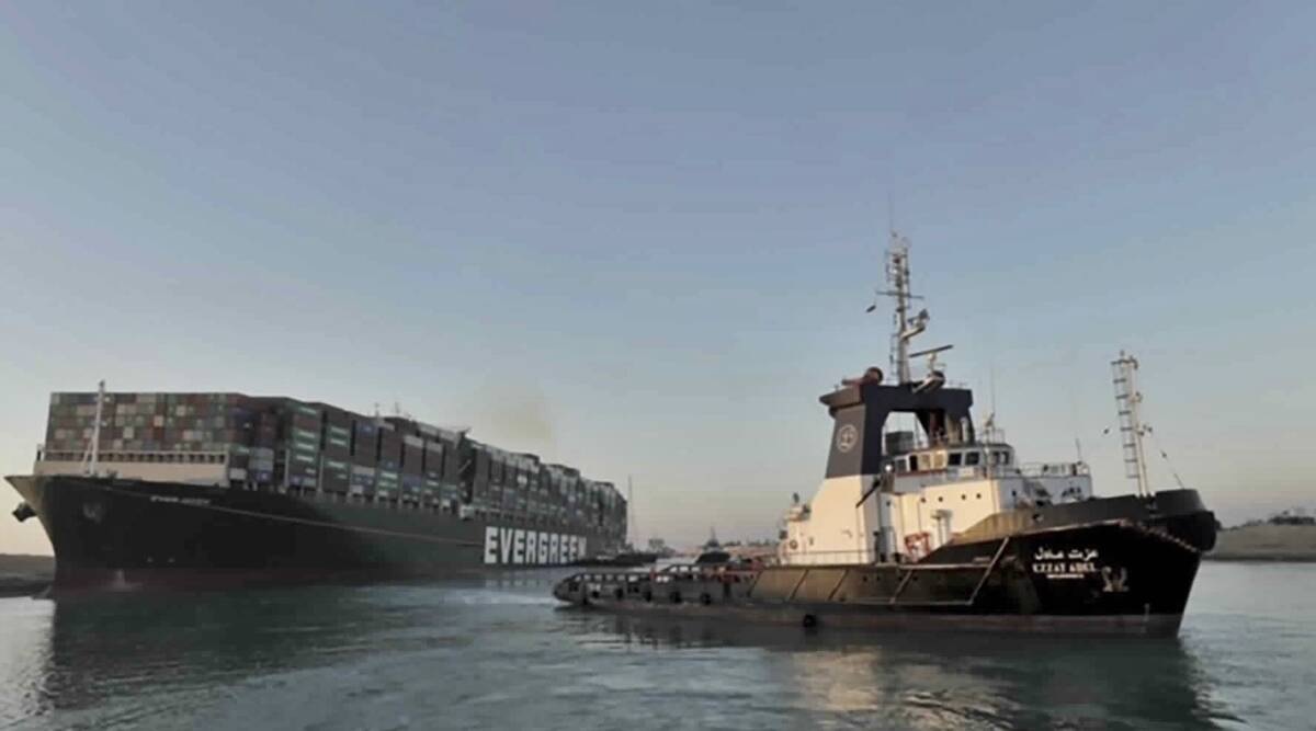 Giant container ship that blocked Suez Canal set free