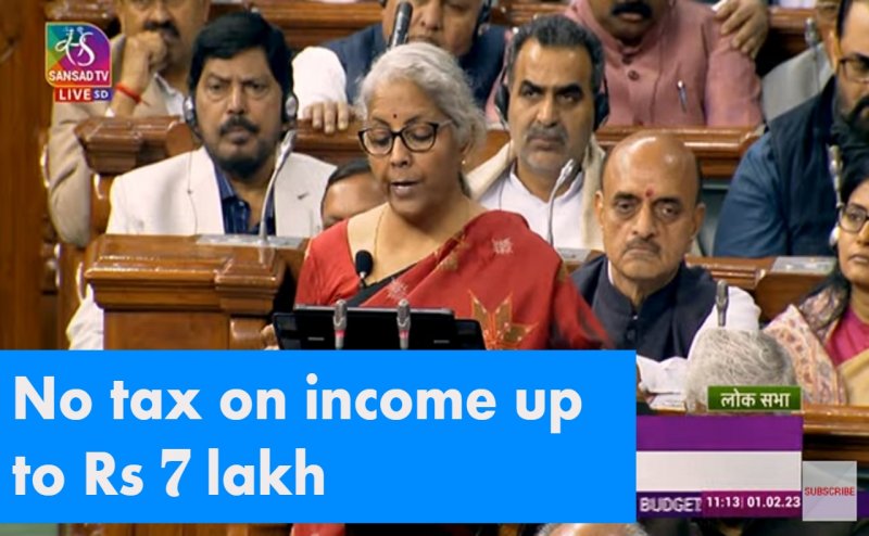 Budget 2023: No income tax up to Rs 7 lakh