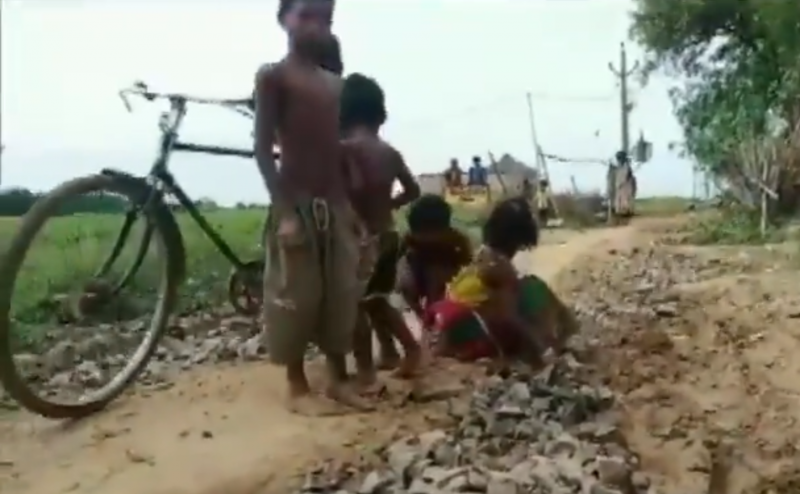 Video of children constructing road in Odisha's Bahdrak goes viral, Administration calls it 'voluntary work'