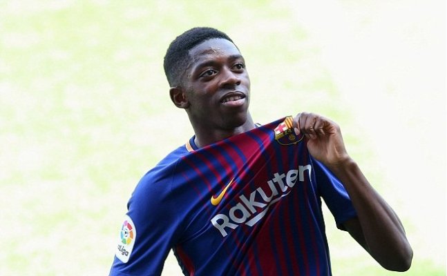 Video: Barcelona £96m club-record signing Ousmane Dembele is unveiled at Nou Camp 