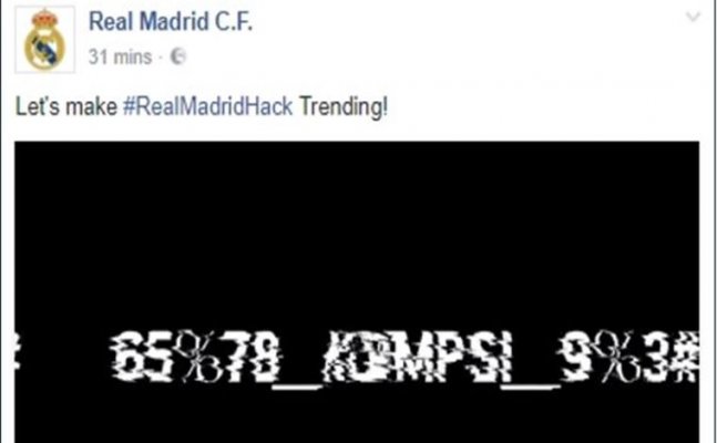 Real Madrid social accounts hacked 